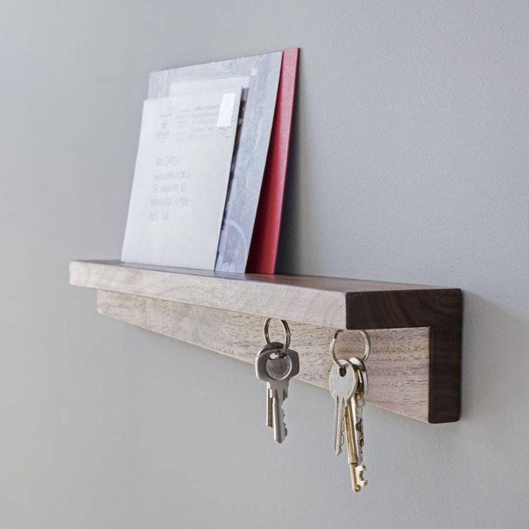 DIY nyckelbräda gör dig själv nyckelhållare nyckelhylla nyckelring hem modern träskivkrok