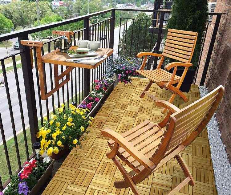 Vik ut möbler för balkongen idéer
