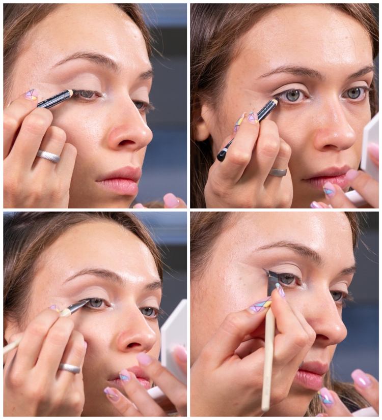 Gör Cut Crease Eye Makeup själv Rita eyeliner