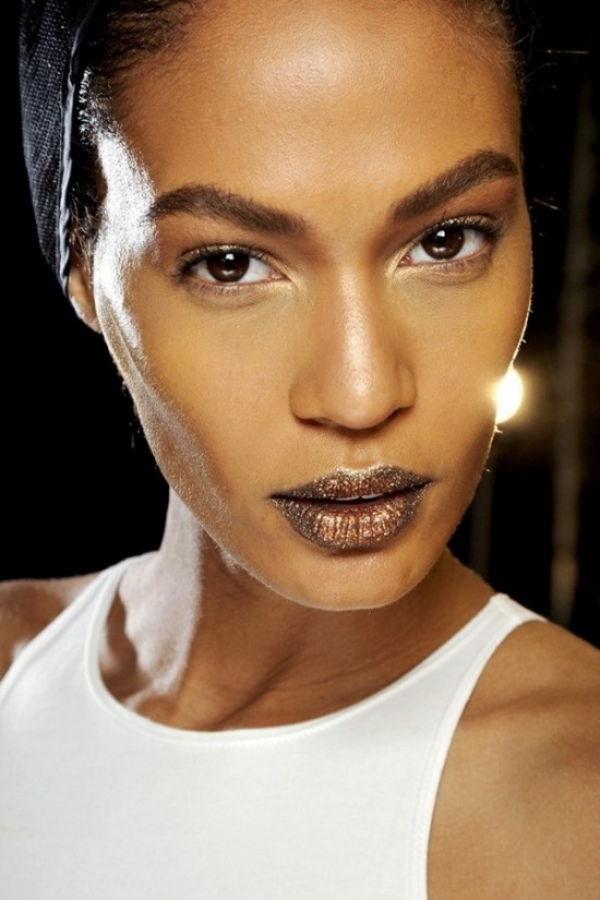 Trendig Make Up 2013 2014 Golden Glitter Particles Lipstick Lippliner