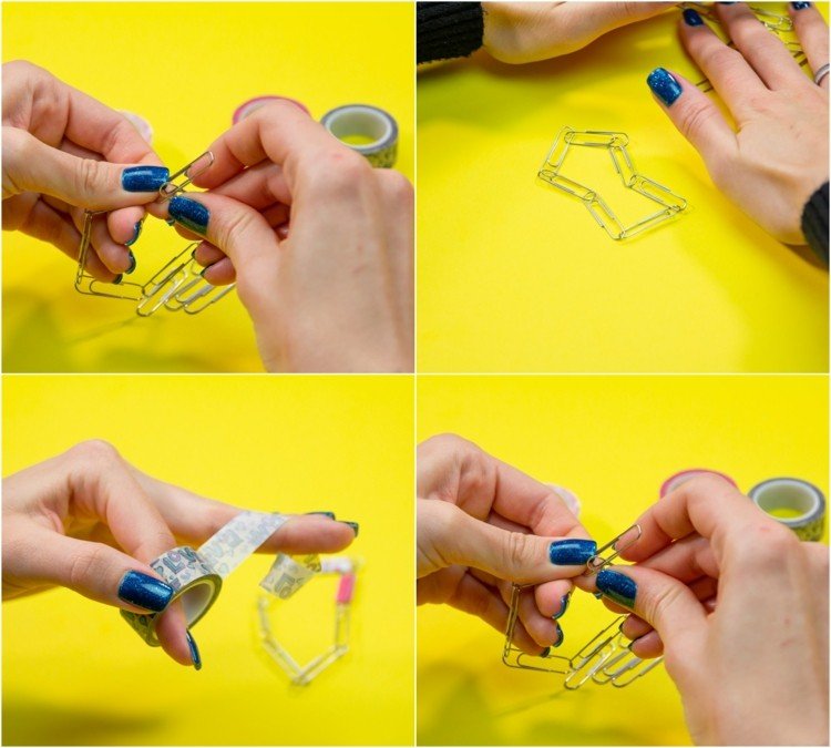 smycken för barn tinker instruktioner armband gem klipp washi tejp