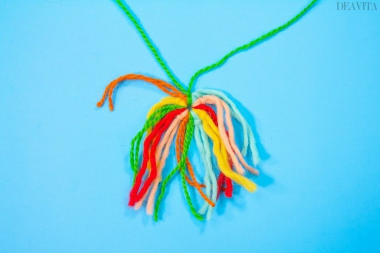 smycken för barn färgrikt halsband ulltråd tvättmaskin smycken hänge