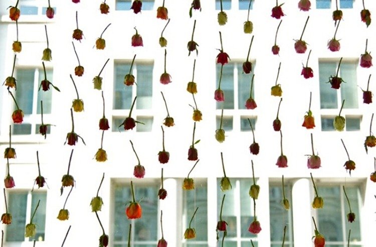 fönsterdekoration-höst-gör-det-själv-pyssla-torra-blommor-växter-glas-fram-rosor-blommor-färgade