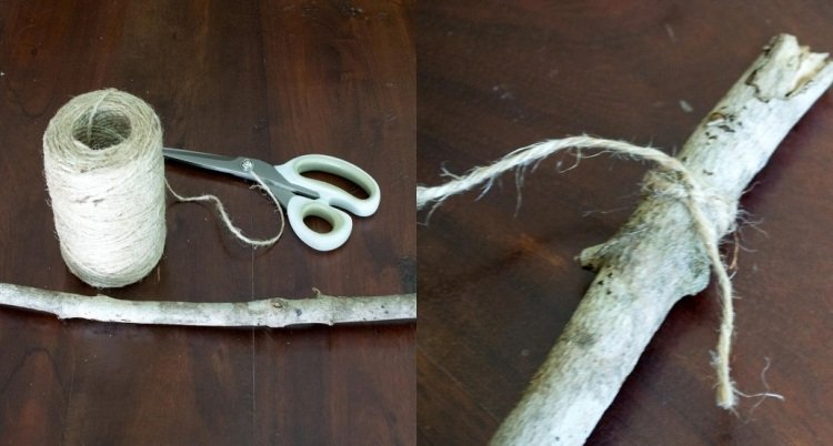 fönster-dekoration-höst-gör-det-själv-höst-blad-hängande-krans-stick-jute-snodd-sax