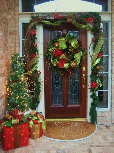 vacker-jul-dekoration-idéer-ytterdörr