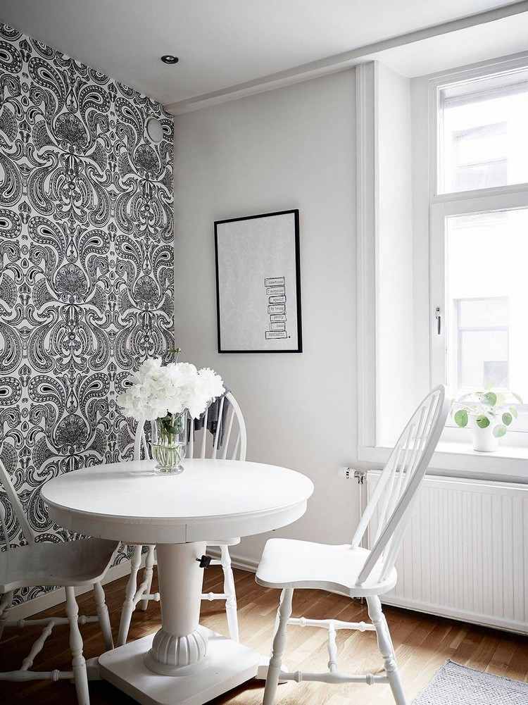 kök-tapeter-idéer-modern-svart-vit-matplats