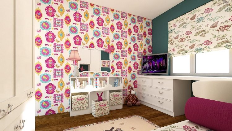 flickrum-möbler-barnrum-uppsättningar-vit-shalosia-tapet-mönster-rosa