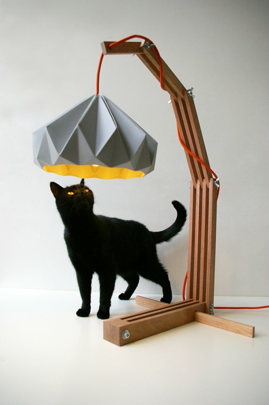 papperslampa origami golvlampa