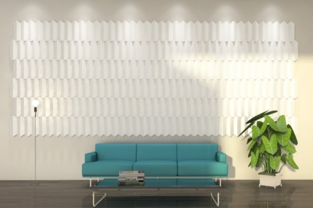 Vägg-tak-beklädnad-akustiska paneler-tessellat-pradodesign-idéer-dekor-abstrakt
