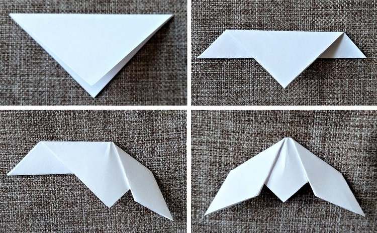 Snowdrop origami instruktioner enkelt
