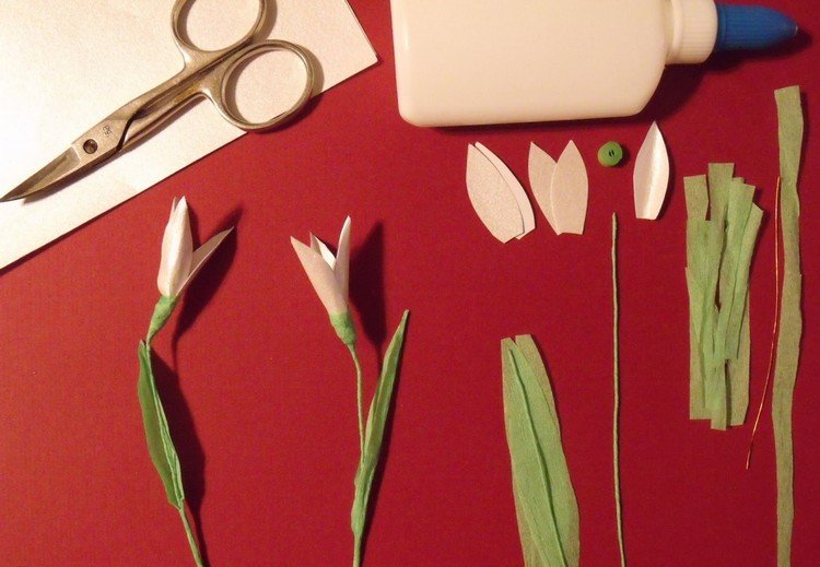 snowdrop-tinker-paper-tissue-paper-construction paper-wire