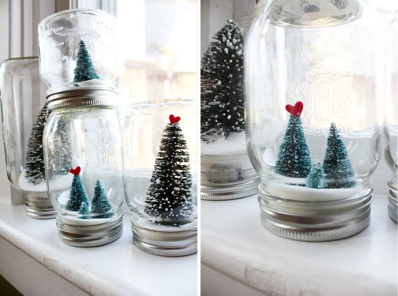 Snow globe-tinker-fönster-dekoration-jul-idéer-filt