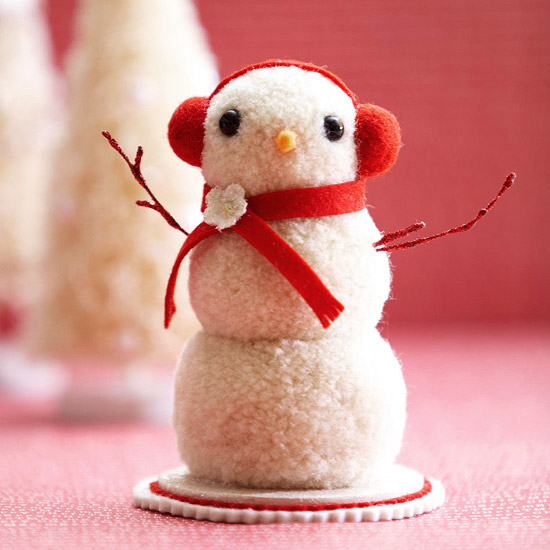 snögubbe dekoration tinker idéer jul bomull original