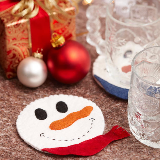 smycken idéer tinker matbord jul deco snögubbe vintern