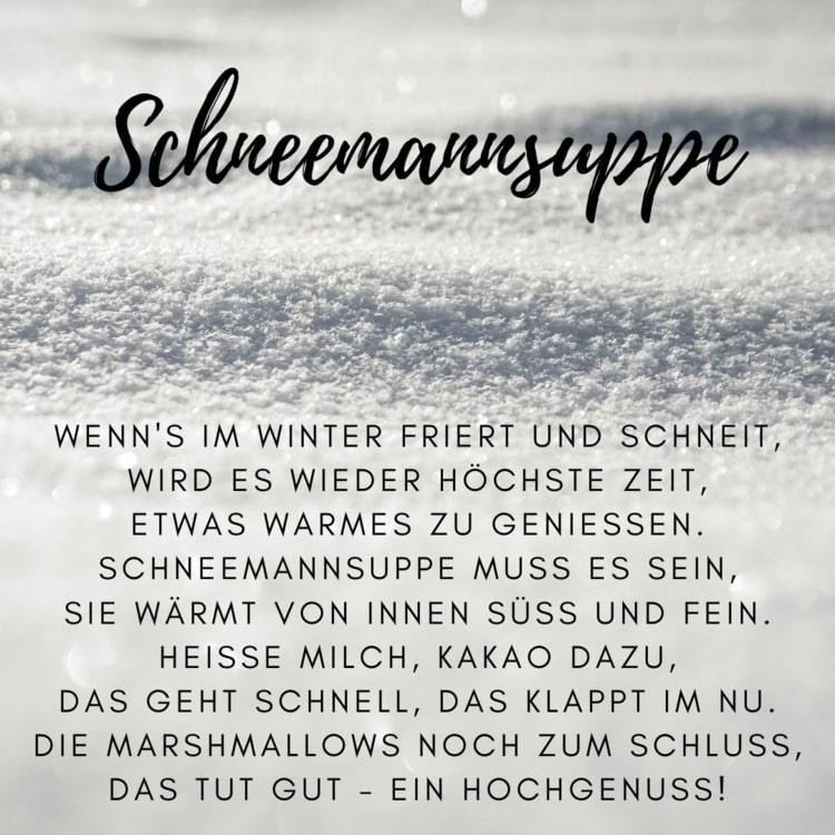 Snögubbsoppa och ordspråk på tyska med rim