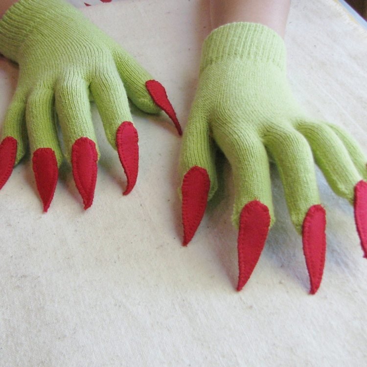 gör halloween kostymer själv djur tass klo handskar
