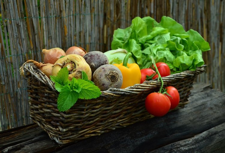 Förbered snabbmat kochboxgrönsaker vegetarian