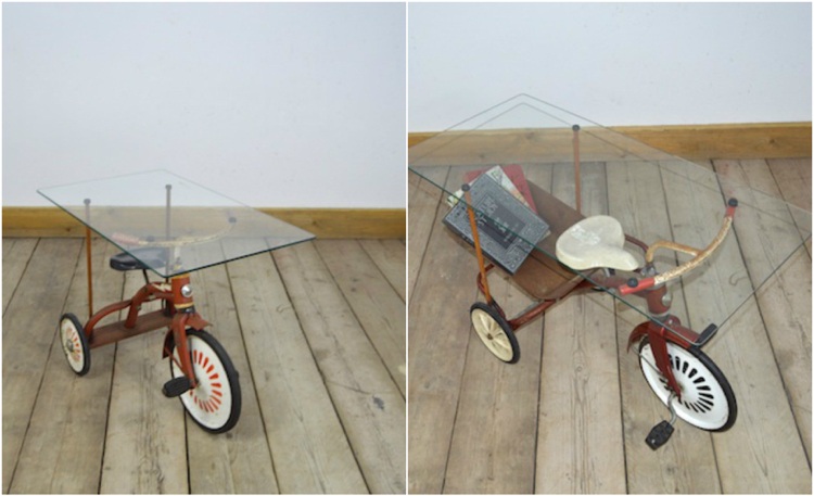 vacker-loppis-idéer-vintage-trehjuling-barn-bord