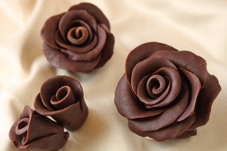 Chokladdekor för kakor Chokladros Instruktioner