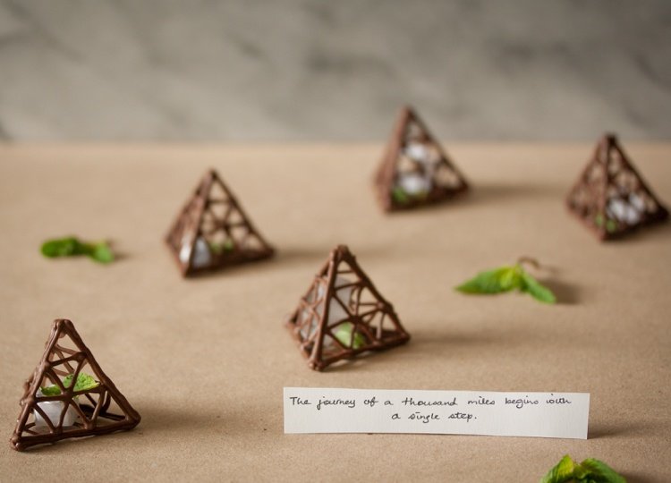 Gör en glad nyårsafton chokladpyramider själv