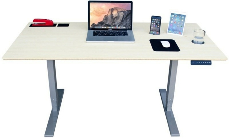 skrivbord vit grå laptop mac elektrisk