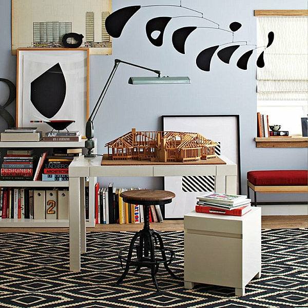 modernt-skåp-vitt-skrivbord-vägg-dekoration