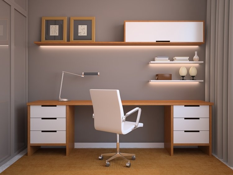 gör-din-egen-skrivbord-trä-vit-låda-fronter-led-remsor