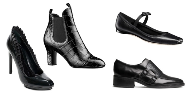 Sko-trend-hösten-2014-svart-slät-läder-Alexander-McQueen-Louis-Vuitton-H & M-Dior