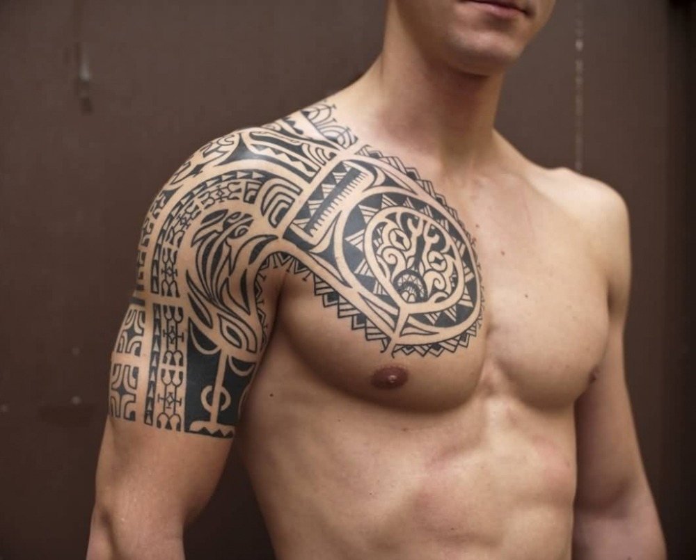 tribal tattoo tribal tattoo axelbröst man