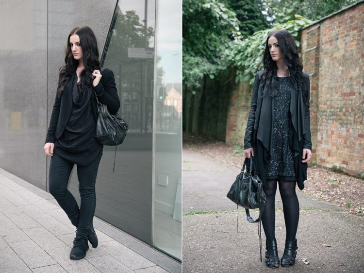 Svart-outfits-sätt ihop-vår-vattenfall-blus