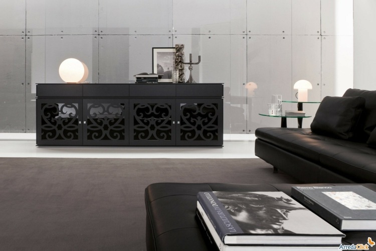 Skänk klassisk design rikt utsmyckat vardagsrum