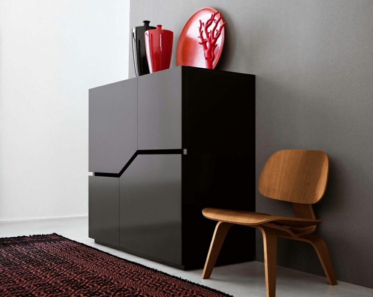 svart skänk moderna möbler vardagsrum hem idéer