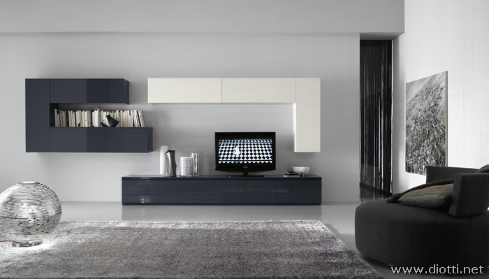 svart vardagsrum - minimalistisk design