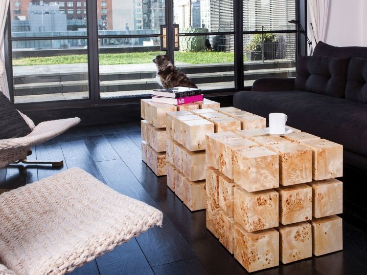 flytande-möbler-futuristisk-design-bord-vardagsrum-massivt trä kuber
