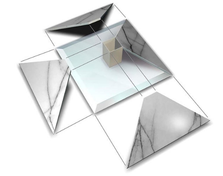 flytande-möbler-futuristisk-design-bord-konstruktion-pyramid-marmor