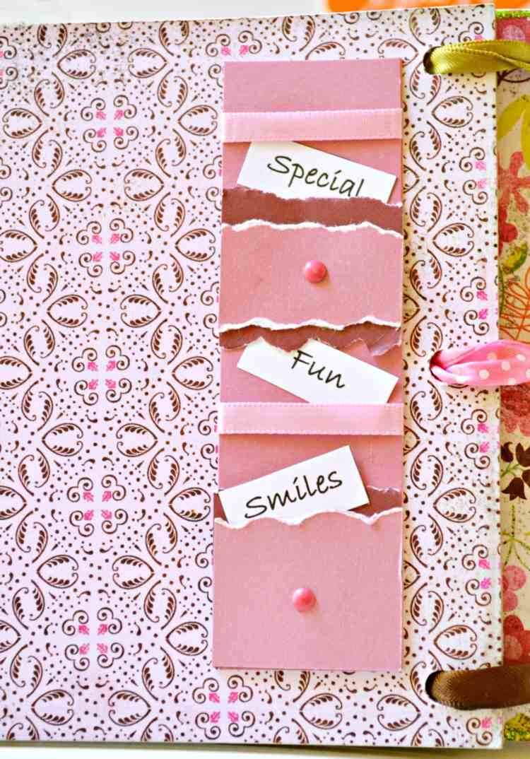 Scrapbooking-idéer-dekoration-stimulering-rosa-pocket-tie-band