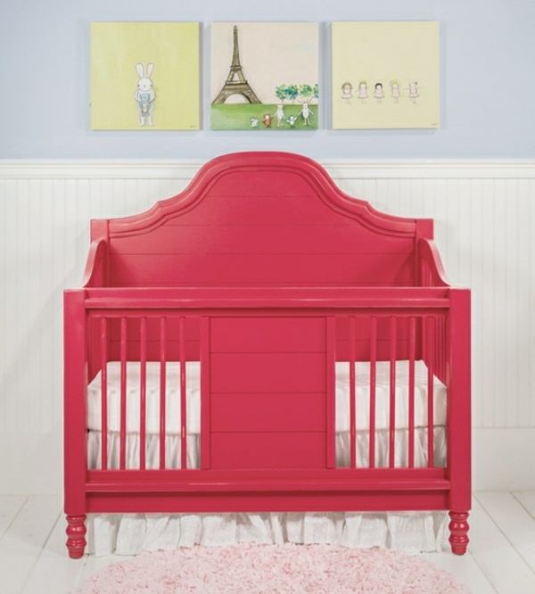 rosa flickrum för babybäddar
