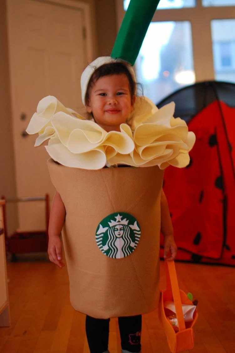 självgjorda karnevalskostymer starbucks frapuccino idé tinker barn