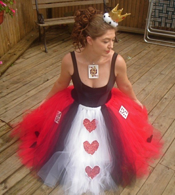 Queen hearts kostym tutu kjol kvinnor vuxna