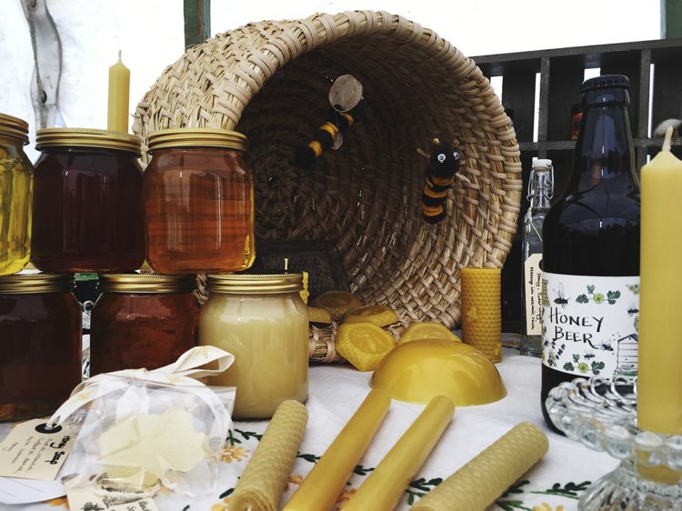 Honungsprodukter Ljus gjorda av bivax honungsöl