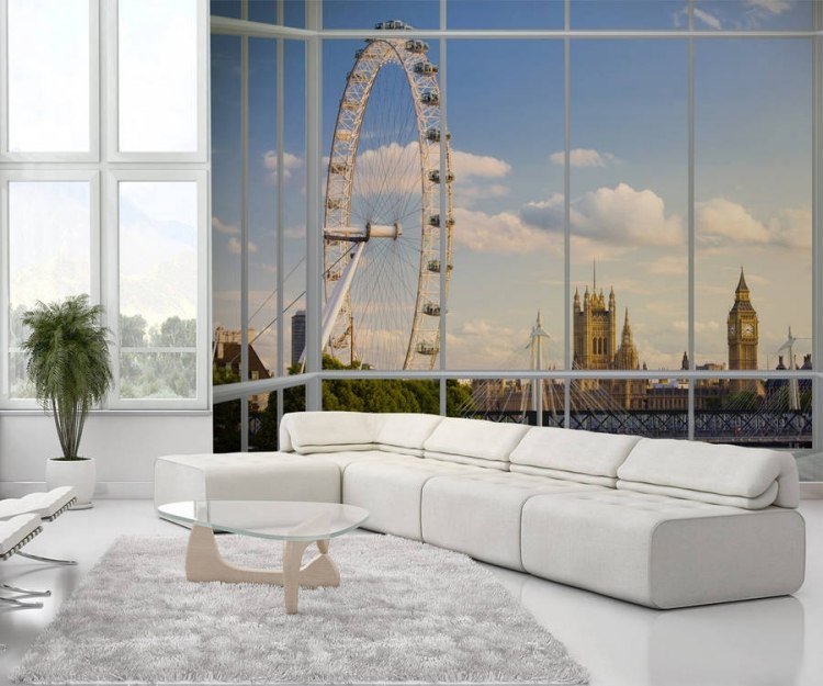 självhäftande-fototapet-london-skyline-vardagsrum