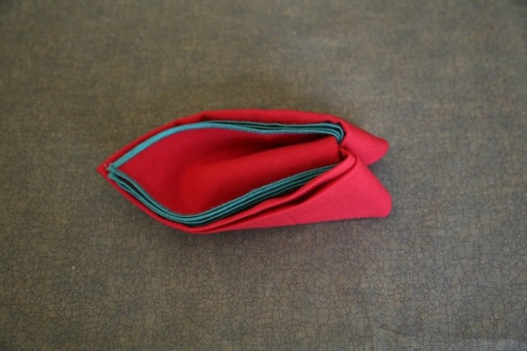 servetter vik för juldekoration tygidé nybörjare textil