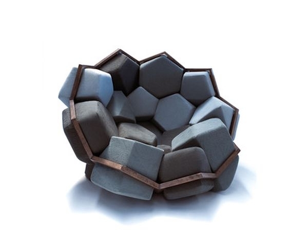 modern stol kvarts designer fåtölj med geometriska former