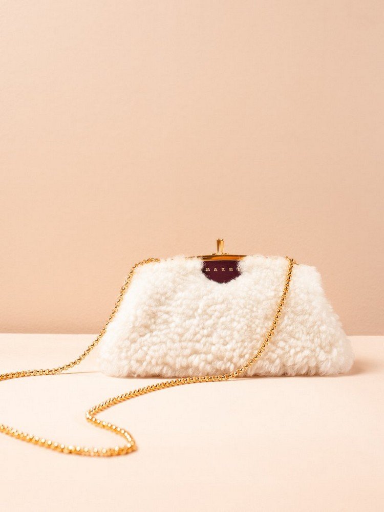 Prada Handväskor Höstvinter 2020 Shearling Väskor