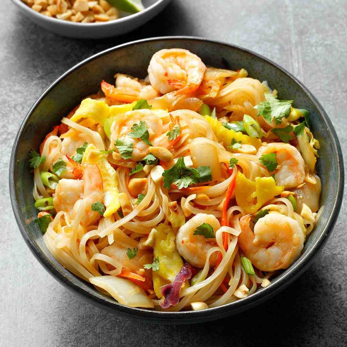 Räkpasta Recept Pad Thai persilja Hälsosam matlagning Sommarrätter Kalorimiddag