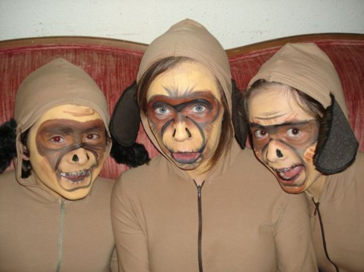 gorilla make up apa kostym mask barn som apa idéer halloween karneval karneval kostym klä upp ansiktsmålning