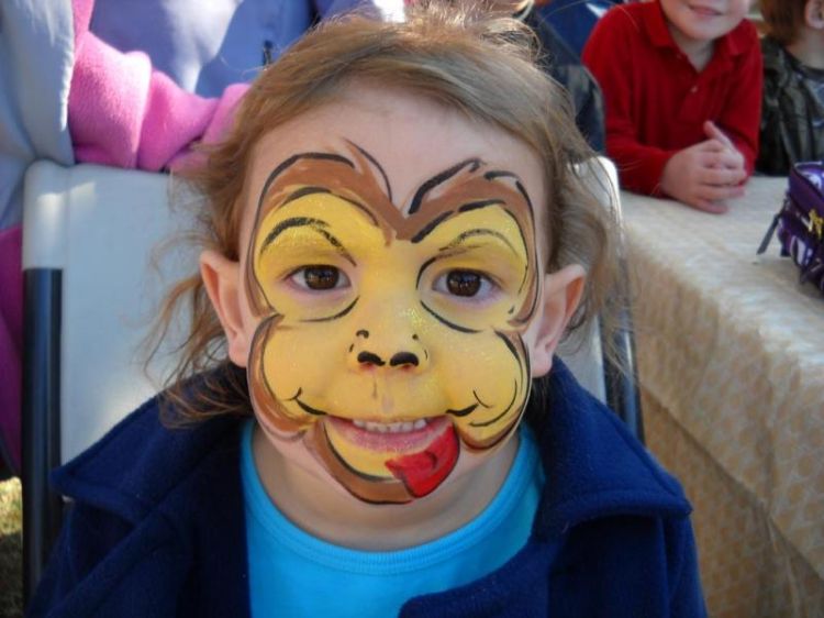 gorilla make up apa kostym mask barn som apa idéer halloween karneval kostym klä upp ansiktsmålning