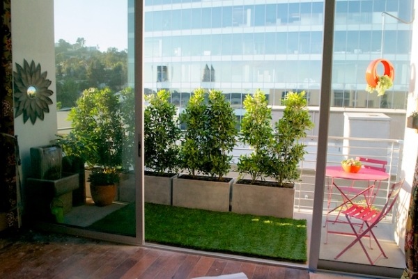 Sekretessskärm för balkongen tall plants