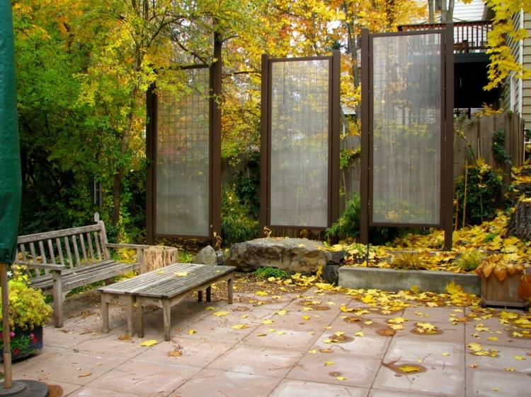 Bygg din egen privatlivsskärm i trädgården Design ditt eget glasstak Stängning av metall