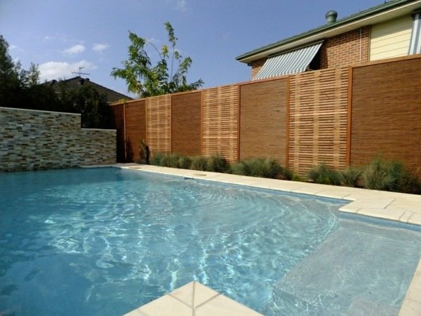 Bambu sekretess skärm trädgård design modern design pool